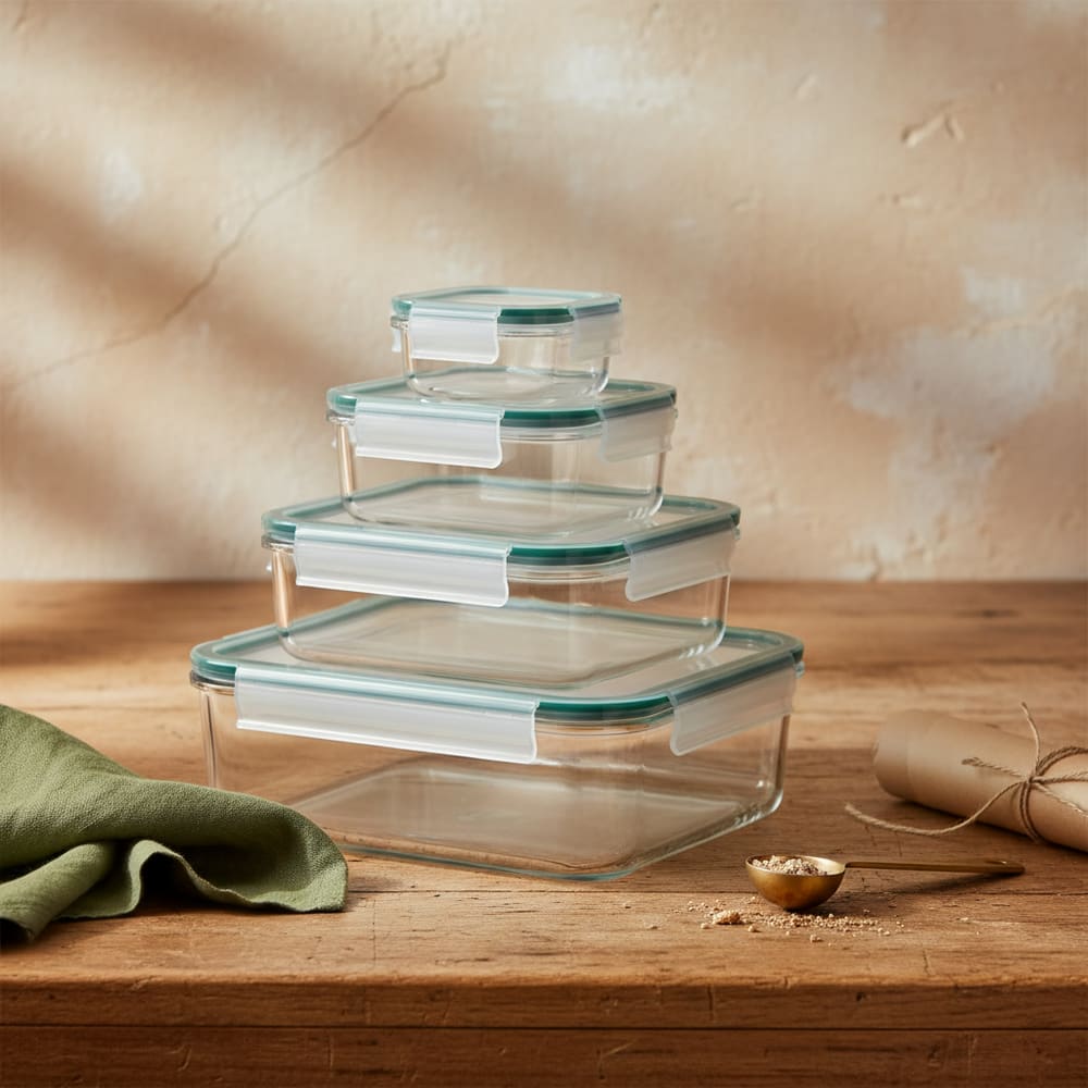 Boîtes de conservation en verre, lot de 5